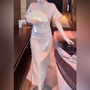 Satin qipao dress
